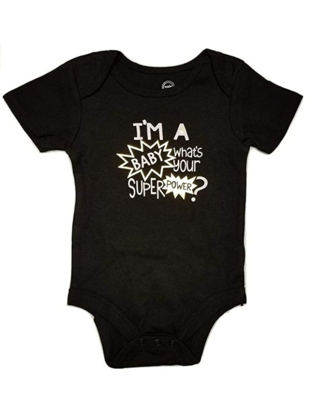 I'm a Baby What's Your Super Power? Baby One Piece Bodysuit Shirt 12mos LH4317